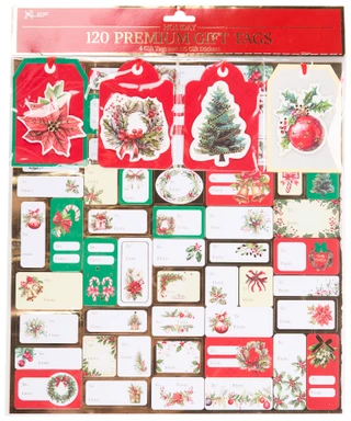 Thumbnail 1: ALEF 120-Pc. Holiday Gift Tag & Sticker Set 