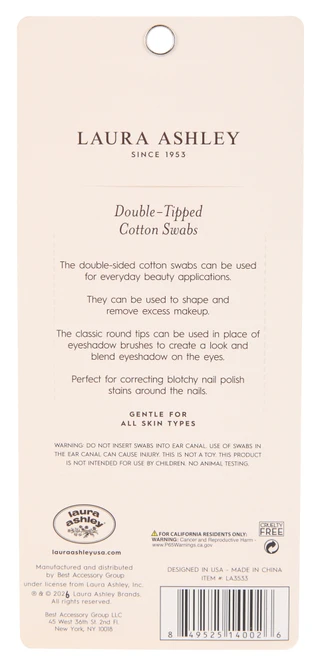 Thumbnail 2: Laura Ashley 750 Ct Double-Tipped Cotton Swabs 
