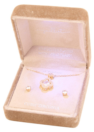 Thumbnail 1: Juilliet 2 Pc Cubic Zirconia Necklace  & Earrings Set  