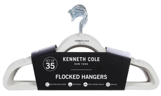 Thumbnail 1: Kenneth Cole 35 Pk Non-Slip Velvet Hangers with 360 Chrome Hooks 
