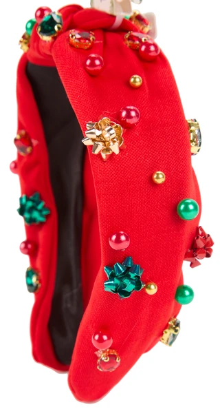 Thumbnail 1: Noir Holiday Top Knot Headband 