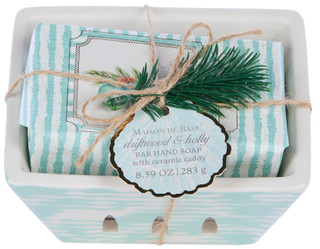 Thumbnail 2: MAISON DE BASE Bar Hand Soap with Ceramic Caddy 