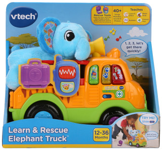 Thumbnail 1: VTech Learn & Rescue Musical Elephant Truck Toy 