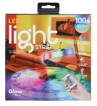 Thumbnail 1: GABBA GOODS 100 Ft USB LED Color Changing Light Strip 