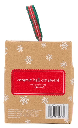Thumbnail 2: Pearhead Baby's First Christmas Ceramic Ball Ornament 