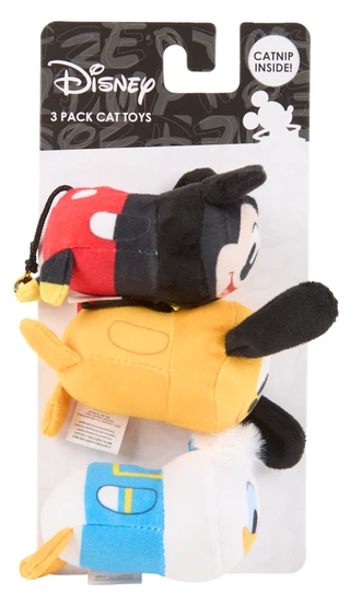 Thumbnail 1: Disney 3 Pk Character Cat Toys with Bells & Catnip 