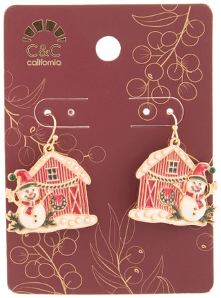 Thumbnail 1: C&C California Christmas Farmhouse Drop Earrings 