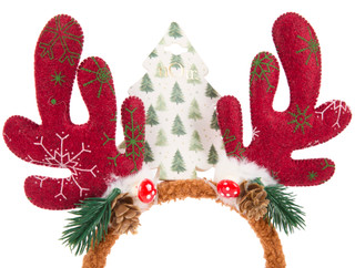 Thumbnail 2: Noir Christmas Antler Headband 