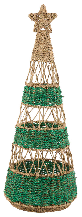 Thumbnail 1: Caribbean Joe 32-Inch Seagrass Christmas Tree Decor 
