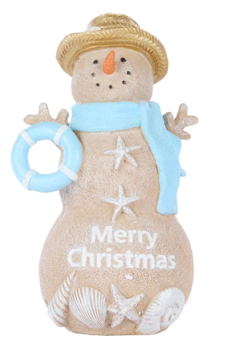 Thumbnail 1: Magical Season 12-Inch Coastal Sand Snowman Figurine 