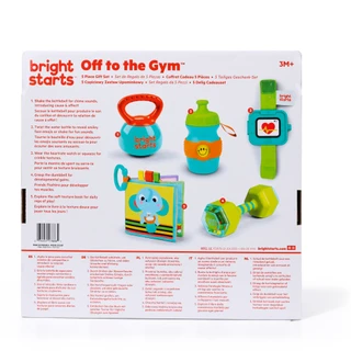 Thumbnail 3: Bright Starts Baby Off to the Gym 5-Piece Toy Gift Set 