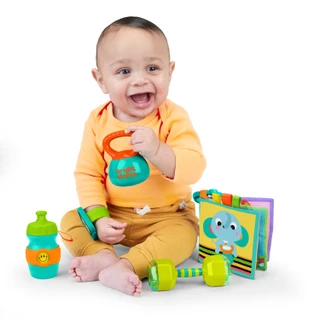 Thumbnail 4: Bright Starts Baby Off to the Gym 5-Piece Toy Gift Set 