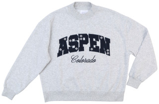Thumbnail 1: April Kiss Juniors' Aspen Graphic Fleece Sweatshirt 