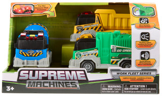 Thumbnail 1: Supreme Machines Boys' Lights & Sounds Work Fleet Toy Set 