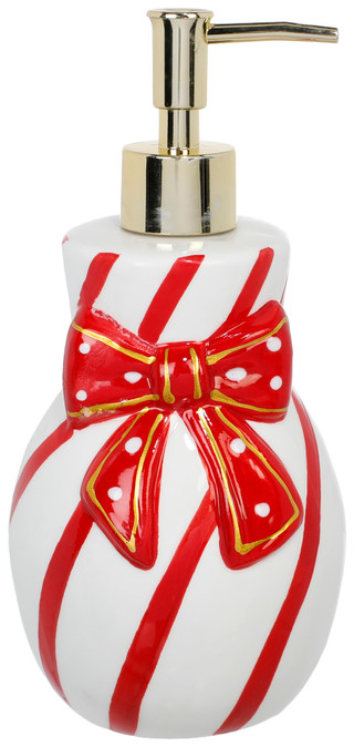 Thumbnail 1: Tahari Ceramic Bow Soap Dispenser 