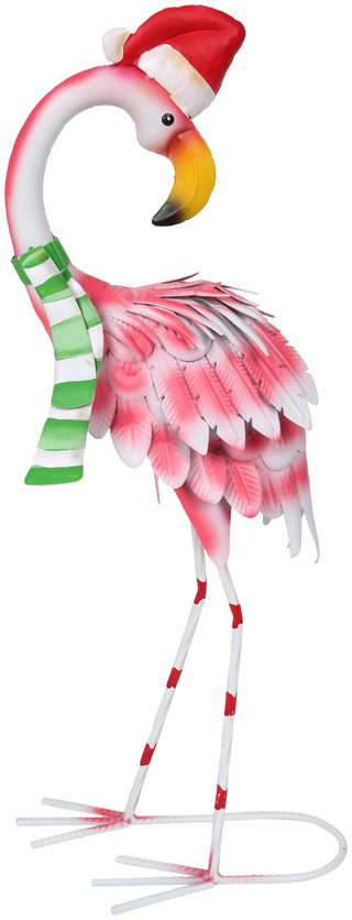Thumbnail 1: Magical Season 24-Inch Flamingo Metal Figurine 