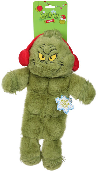 Thumbnail 1: Dr. Suess Grinch Multi-Squeak Dog Toy 