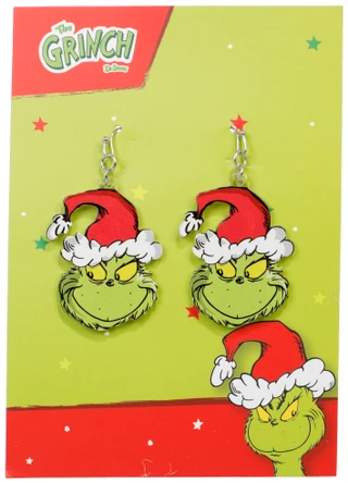 Thumbnail 1: THE GRINCH Holiday Plastic Drop Earrings 