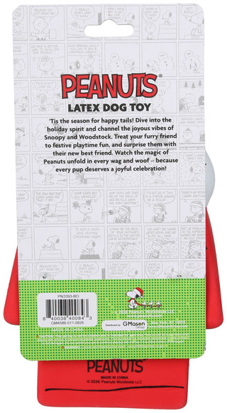 Thumbnail 2: Peanuts Holiday Doghouse Latex Dog Toy 