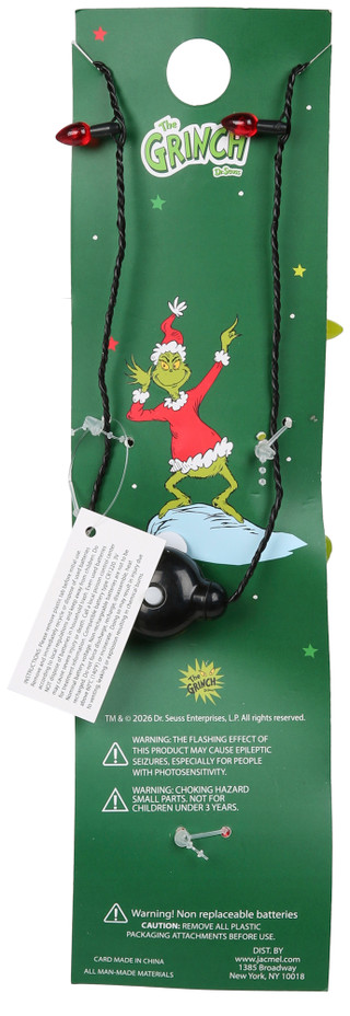 Thumbnail 2: Dr. Seuss Light Up Grinch Necklace 
