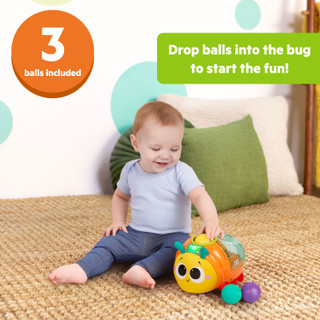Thumbnail 3: Bright Starts Baby Spin 'n' Chase Bug Ball Popper Toy 