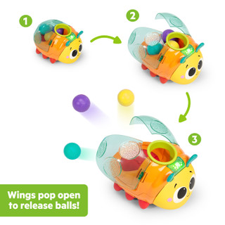 Thumbnail 5: Bright Starts Baby Spin 'n' Chase Bug Ball Popper Toy 