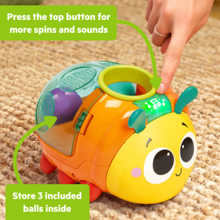 Thumbnail 7: Bright Starts Baby Spin 'n' Chase Bug Ball Popper Toy 