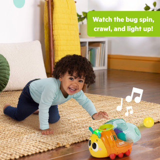 Thumbnail 9: Bright Starts Baby Spin 'n' Chase Bug Ball Popper Toy 