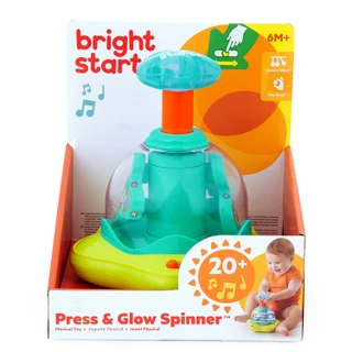 Thumbnail 1: Bright Stars Press & Glow Spinner Musical Toy 