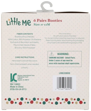 Thumbnail 2: Little Me Baby 6-Pair Christmas Bootie Gift Box 