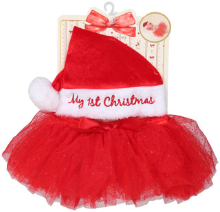 Thumbnail 1: . Baby 2-Piece Santa Hat & Tutu Set 