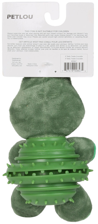 Thumbnail 2: Petlou Belly Treats Crocodile Dog Toy 