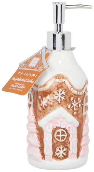 Thumbnail 1: Tahari Refillable Gingerbread House Hand Soap 