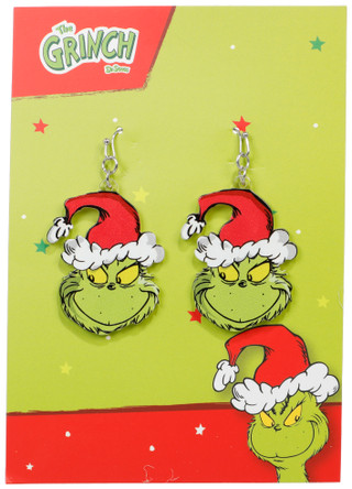 Thumbnail 1: THE GRINCH Christmas Drop Earrings 