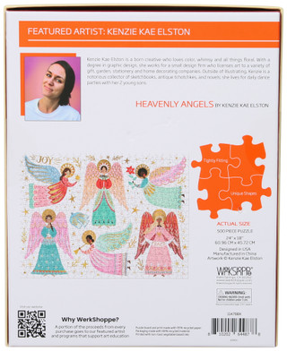 Thumbnail 2: WERKSHOPPE Heavenly Angels 500-Piece Puzzle 