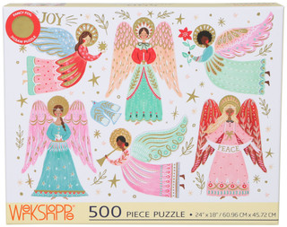 Thumbnail 1: WERKSHOPPE Heavenly Angels 500-Piece Puzzle 