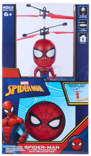 Thumbnail 1: Spiderman Boys' Spider-Man Flying Figure Helicopter Toy 