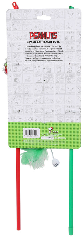 Thumbnail 2: Peanuts 2-Pack Cat Teaser Toys 