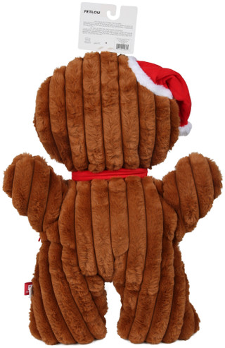 Thumbnail 2: Petlou 24-Inch Gingerbread Man Plush Dog Toy 