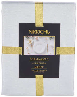 Thumbnail 1: NIKKI CHU 60 x 84 Metallic Tablecloth 
