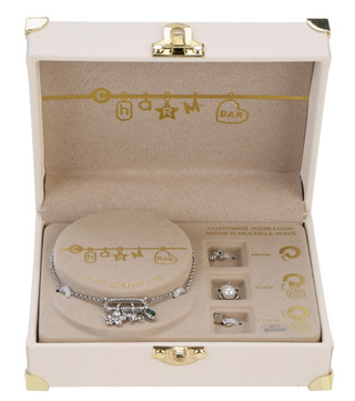 Thumbnail 1: Charm Bar Butterfly Charm Bracelet Set 