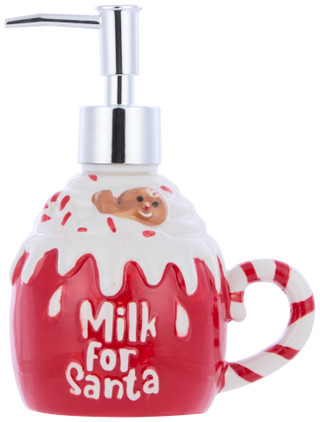 Thumbnail 1: 10 Strawberry Street Milk For Santa Mug Soap Pump 