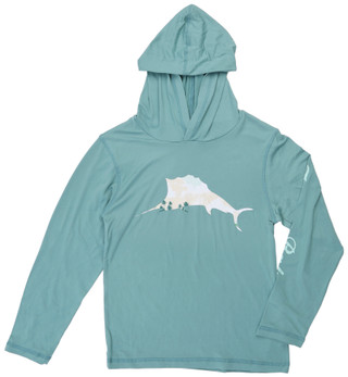 Thumbnail 1: TOMMY BAHAMA Boy's Long Sleeve Sailfish Hooded Top 