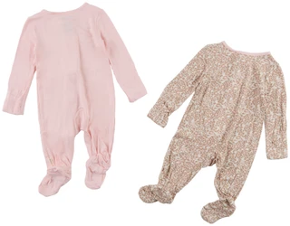 Thumbnail 2: HUGGIES Baby Girl's 2 Pk Footed Coverall Duo  