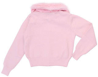 Thumbnail 2: BADGLEY MISCHKA Little Girls Fur Collar Sweater Cardigan  