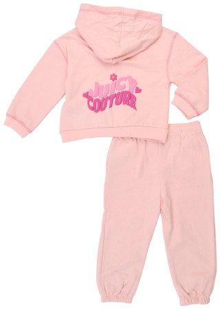 Thumbnail 2: Juicy Couture Toddler Girls 2 Pc Hoodie Jogger Fleece Set 