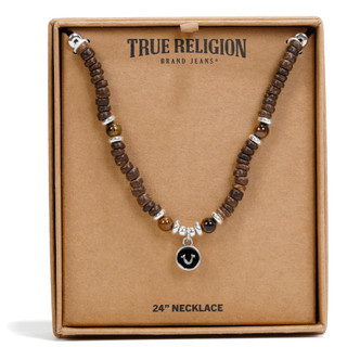 Thumbnail 1: True Religion Men's Logo Pendant Shell Necklace  