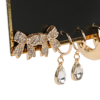 Thumbnail 3: BADGLEY MISCHKA 3-Pair Bow and Crystal Earring Set 