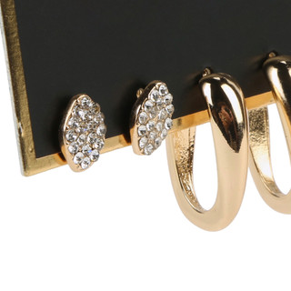 Thumbnail 3: BADGLEY MISCHKA 3-Piece Hoop, Stud & Drop Earring Set 