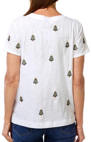 Thumbnail 2: Philosophy Women's Short Sleeve Christmas Tree Top 